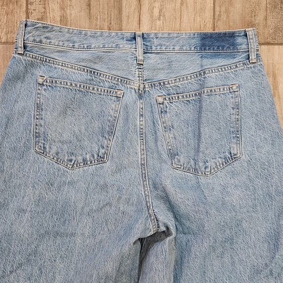 Abercrombie & Fitch Wide Leg High Rise Jeans Size 32 Curve Love Light Wash Denim - Picture 8 of 11